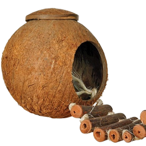 Nuevo Nido para Pájaros de Cáscara de Coco Natural, Casa Creativa para Mascotas, Jaula para Pájaros, Suministros para Mascotas - Product Image 1