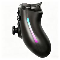 Manette de jeu sans fil Honcam Hall Trigger Joystick RGB avec boutons arrière, double vibration, 6 axes pour Playstation 4
