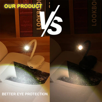 Mini lampe de table rotative à 360 degrés pour livre de lecture rechargeable créatif pince de protection des yeux pour enfants grands cadeaux