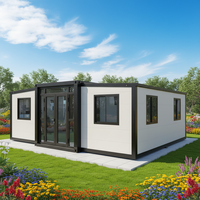 Serre de transport en acier préfabriquée, pliable et extensible, de 20 et 40 pieds, prête à l'emploi, moderne, étanche, pour usage résidentiel, chambre, hôtel