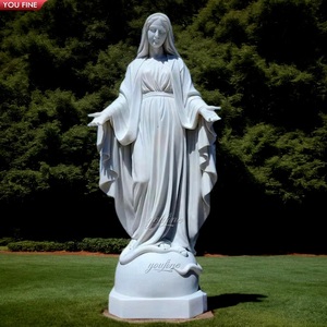 Église extérieure Vierge Marie Statue en marbre - Product Image 6