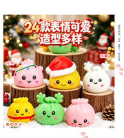 Calendrier de l'Avent Squishy de Noël 24 pièces – Calendrier de compte à rebours Mochi Squishies mignons – Boîte mystère Squishy Squeeze Fidget Toy