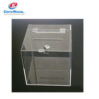 CentRoyal Marken-Acryl-Standdisplay-Box Maßgefertigter Transparenter Behälter Wasserbeständig ROHS-Zertifiziert Individuelles Logo