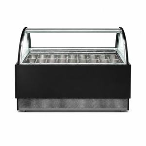 Congélateur de présentation commercial pour gelato et crème glacée, 10/12/14/18 bacs, plage de température -18°C ° C à -22 ° C - Product Image 2