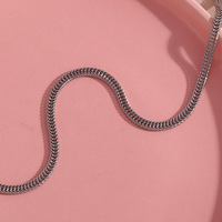 Colliers minimalistes en acier inoxydable, chaînes tendance S-Link/Box/Curb pour femmes, bijoux délicats à superposer, accessoires de mode