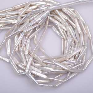 Petites perles argentées baroques avec perles naturelles lâches, lumière intense, perles longues, accessoires de bricolage pour boucles d'oreilles et colliers - Product Image 3