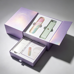 Épilateur personnalisé, design artistique de luxe, boîte cadeau, plateau coussiné écologique pour les magasins de soins personnels - Product Image 2