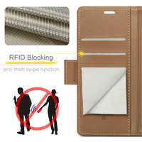 Étui portefeuille CaseMe pour 16 Pro/Max et pour S24 Ultra - Charge sans fil, protection contre les chocs, étui à rabat en cuir PU