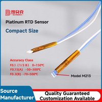 Heraeus Alemania M213 Platinum RTD Sensor de temperatura PT100/PT1000 con cable aislado de PTFE de 30AWG