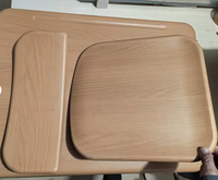 Juego de Mesa y Silla Escolar Contemporáneo de Madera Prensada, 120*45 36*39, Ecológico, Cómodo, con 1 Cajón, Sin Estructura de Hierro