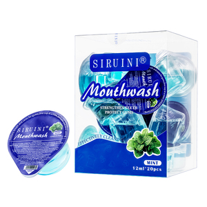 Private Label Jelly Cup Mundspülungs-Set Aktivkohle Mundwasser-Kapseln Mini Reise gegen Mundgeruch 1er-Mundwasser - Product Image 1