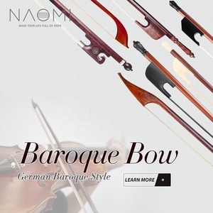 NAOMI — nœud violon en bois brésiliens <span class=keywords><strong>4</strong></span>/<span class=keywords><strong>4</strong></span>, grenouille en ébène, noir/blanc, cheveux de cheval naturels, en Fiber de carbone, grande taille - Product Image 2