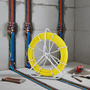 สายดึงท่อไฟเบอร์กลาส ยาว 492 ฟุต ขนาด 1/4 นิ้ว พร้อมขาตั้งรอกเหล็ก - Product Image 2