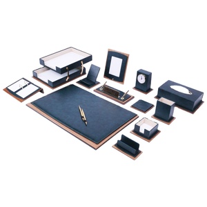 Star Luxury 14 Pieces Leather and Wooden <b>Desk</b> Organizer Set - Product Image 1