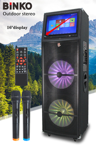 Hệ Thống <span class=keywords><strong>DJ</strong></span> 12 Inch Đôi Loa Siêu Trầm Xe Đẩy Đi Tiệc Karaoke Có Màn Hình Hiển Thị Và Hai MIc - Product Image 4