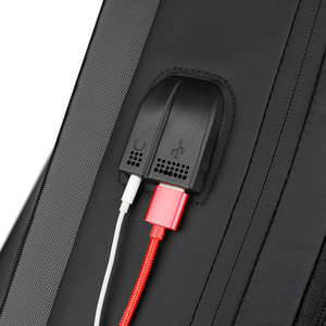 Sac à dos pour ordinateur portable extensible, imperméable, grande capacité, personnalisé, avec trou pour écouteurs et port USB antivol, tendance et pratique au quotidien - Product Image 2