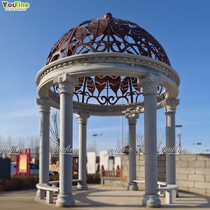 Gazebo <span class=keywords><strong>de</strong></span> piedra natural <span class=keywords><strong>de</strong></span> tamaño personalizado para decoración <span class=keywords><strong>de</strong></span> parque o villa a la venta - Product Image 6