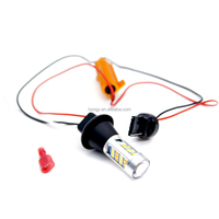 Luz LED de Señal de Giro de Doble Color T20 42SMD, Luz de Reversa SMD 2835 de 10w, DRL Blanca/Amarilla, Bombilla LED 1156 7440 3156 con Función Switchback