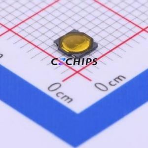 1TS017C-2600-0400-CT Tactile Switch SMD,3.7x3.7mm Switch Single Pole Single Throw Round Button 2.6N Vertical Mount - Product Image 1