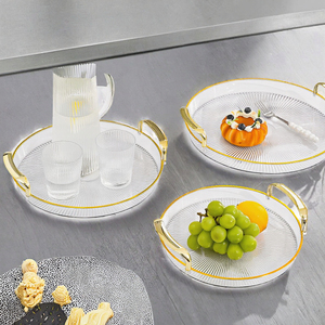 Contenedor Multifuncional Ecológico para Alimentos con Incrustaciones Doradas, Diseño Moderno y Lujoso, Organizador de Cocina para Refrigerios, Frutas y Té - Product Image 3