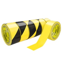 Ruban de sol avec logo zèbre 18Y, sergé noir et jaune, ruban de signalisation, adhésif acrylique, résistant à l'usure, matériau PVC imperméable, simple face