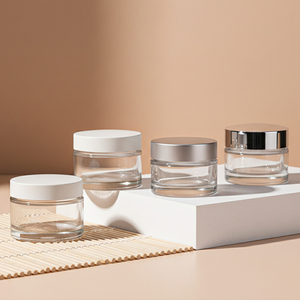 10G 15G 20G Rỗng Sang Trọng Thủy Tinh Mặt Kem Lọ Bao Bì Mỹ Phẩm Với Vàng UV Tráng Bạc ABS Nắp Cho Kem Mắt - Product Image 5