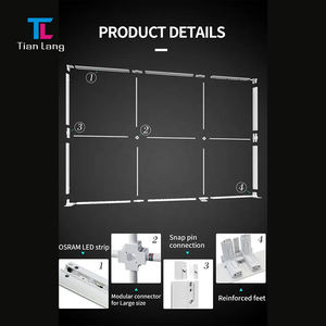 TianLang Tradeshow Affichage de stand d'exposition de boîte à lumière LED pliable avec toile de fond en tissu de tension et SEG Pop Up pour la publicité - Product Image 4