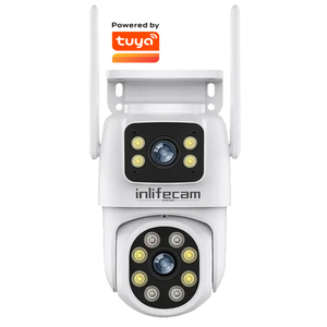 Inlifecam tuya ứng dụng thông minh 4MP + 4MP ngoài trời Bullet PTZ ống kính kép Wifi PoE IP Camera Mạng Nhà CCTV Camera ai Pan nghiêng máy ảnh - Product Image 1