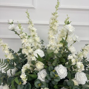 Arrangement floral d'allée de mariage, modè<span class=keywords><strong>le</strong></span> <span class=keywords><strong>le</strong></span> <span class=keywords><strong>plus</strong></span> populaire, nouveau modè<span class=keywords><strong>le</strong></span>, fleurs artificielles blanches et vertes, chemin de fleurs d'allée pour la décoration d'entrée - Product Image 6