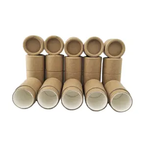 100% nhựa miễn phí tùy chỉnh kích thước ống các tông Lip Balm Son bóng Kraft ống giấy 10 gam đẩy lên container