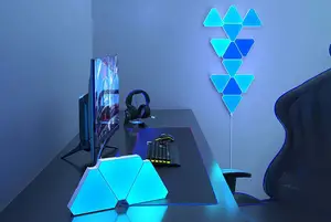 Banqcn Wholesale Smart Home <strong>Triangle</strong> <strong>LED</strong> <strong>Lights</strong> RGBIC Music Syn DIY Ambient Wall <strong>Light</strong> for Bedroom Gaming Room - Product Image 2