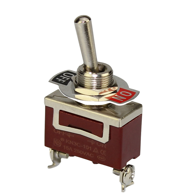 Heavy Duty 30A 12VDC SPST 2Pin Toggle Switch Waterproof Metal 12MM 2Positions ON-OFF Latching Toggle Switch for Auto Car ATV