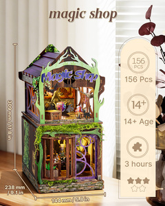 3D Wooden Jigsaw Puzzle DIY Cottage Magic House Retro Easy Assembly Model Toy Creative Ornaments Birthday Gift Ages 14+ - Product Image 2