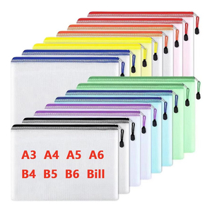 Bolsa de Malla Personalizada A3/A4/A5/A6 con Cierre, Bolsa para Documentos Impermeable, Estuche para Lápices, Bolsas de Almacenamiento para Útiles Escolares y de Oficina - Product Image 1