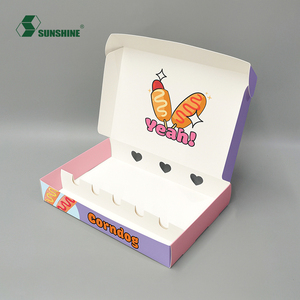 Caja de Papel Ecológica Personalizada con Recubrimiento UV y Brillo, Autoarmable, para Llevar, Ideal para Sushi, Corn Dog, Mochi, Donuts, Papas Fritas y Otros Alimentos - Product Image 1