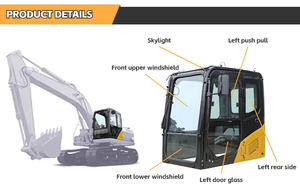 Vidrio de excavadora para Hitachi Komatsu Sany Sumitomo XCMG Kobelco <span class=keywords><strong>Kato</strong></span> Kubota Zhonglian Cab parabrisas vidrio - Product Image 6