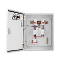Tableau de distribution d'énergie ATS, commutateur de transfert automatique double alimentation, boîtier de distribution 63A 220V 4 prises