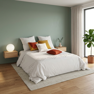 ชุดเครื่องนอนผ้าฝ้ายลายปักนุ่มฟู คอลเลคชั่น Fluffy Home Decor พร้อมปลอกหมอน 8 ใบ ขนาดคิงไซส์ ผ้านวมดีไซน์ทัฟท์ ใช้ได้ทุกฤดู ชุดผ้าห่มหรูหรา - Product Image 4