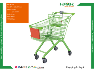Carrito de Compras Compacto Verde Claro de Alta Visibilidad para Supermercados y Tiendas de Conveniencia - Product Image 2
