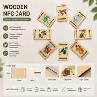 Tarjeta de Madera Programable RFID de Bambú Ecológica NFC, Tarjeta de Llave de Madera para Control de Acceso, Personalizable, Llavero RFID de 13.56MHz