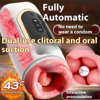 Juguetes Masturbadores Masculinos de Silicona Automáticos con Copa de Avión de Doble Cabeza y Control Inteligente Personalizado de Fábrica para Simulación de Sexo Oral