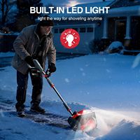 Souffleuse à neige DIY sans fil certifiée CE 21V 12'' avec tarière en caoutchouc sans balais, poignée pliable, sans rayures, pour neige profonde et sécurisée