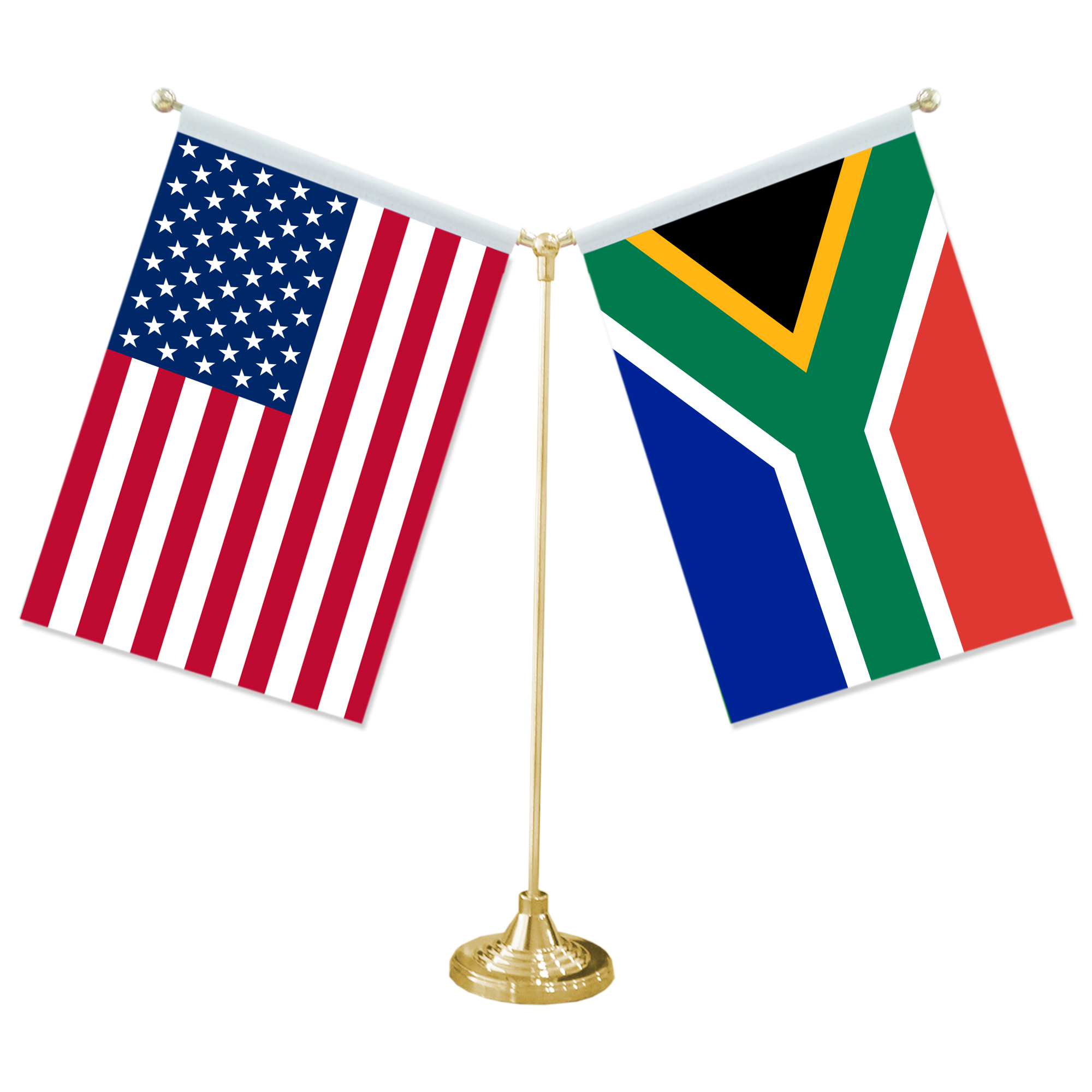 Drapeau des États-Unis et de l'Afrique du Sud
