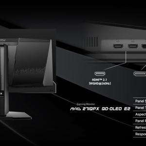 MSI MAG 271QPX, monitor para juegos de 27, 2560X1440 (QHD), tiempo de respuesta de 0,03 ms, 360Hz, True Black HDR 400 - Product Image 6