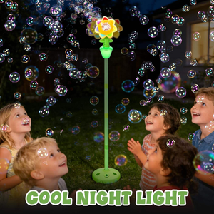 Machine à bulles sur pied réglable de 120 cm, souffleur de bulles automatique rechargeable <span class=keywords><strong>avec</strong></span> <span class=keywords><strong>lumière</strong></span> LED pour les jeux d'enfants <span class=keywords><strong>en</strong></span> extérieur - Product Image 5