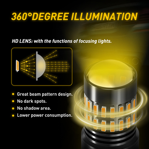 AUXITO 3157 Amber Yellow LED <b>Bulbs</b> 4014SMD Beads Lights Turn Signal Lamps - Product Image 3