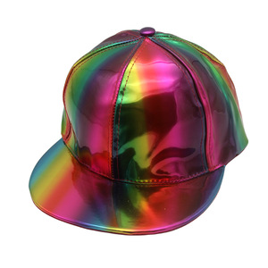 Nueva Gorra de Béisbol de 6 Paneles con Diseño Degradado de Color, Estilo Europeo Americano, Reflectante, de Cuero <span class=keywords><strong>Láser</strong></span>, para Moda y Protección Solar - Product Image 1