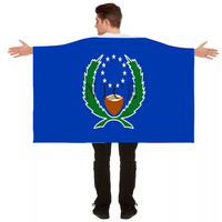 Cape patriotique à porter avec motif drapeau de la Martinique personnalisé pour adultes, idéale pour le carnaval et les événements sportifs