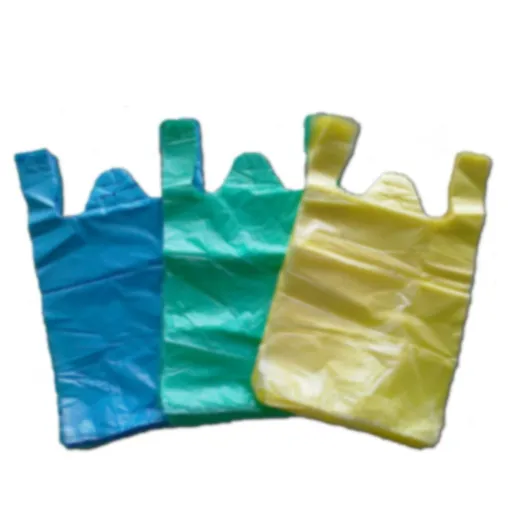 Sacs en plastique monocouche MU avec poignée Sac en plastique transparent pour t-shirt avec logo Emballage personnalisé