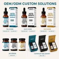 Gouttes Keto OEM pour la perte de poids, suppléments liquides oraux de cétones, coupe-faim, stimulant du métabolisme pour adultes